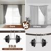 1 Diameter brown curtain rod Itself is 30 to 144 inch. 1 Pack Fits 30-142 inch, 66 to 120 inch Windows with Heavy Duty Adjustable brown curtain rods Splicing Metal Extra Long Curtain Rod view 4