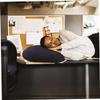 Alipis Black Lumbar Pillow Bolster Pillow Throw for Couch Bed Comfortable Rest view 4