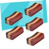ABOOFAN 3sets Wooden Chopstick Stand Pillow Shape Chopsticks Spoons Forks Holder Solid Wood Tableware Rest Rack for Home 5pcs*3 view 3