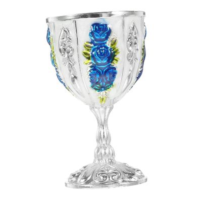 FUNOMOCYA Vintage Iron Wine Cup for Home Use, Silver Anti-drop Design