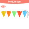 20pcs Reusable Snow Cone Cups, 4.1x3.1 Inch Plastic Shaved Ice Cream Cups for Nostalgia & Cuisinart Snow Cone Maker Machines Supplies Accessories (Yellow, Red, Blue, Orange, Green) view 2