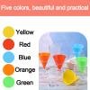 20pcs Reusable Snow Cone Cups, 4.1x3.1 Inch Plastic Shaved Ice Cream Cups for Nostalgia & Cuisinart Snow Cone Maker Machines Supplies Accessories (Yellow, Red, Blue, Orange, Green) view 3