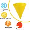 20pcs Reusable Snow Cone Cups, 4.1x3.1 Inch Plastic Shaved Ice Cream Cups for Nostalgia & Cuisinart Snow Cone Maker Machines Supplies Accessories (Yellow, Red, Blue, Orange, Green) view 4