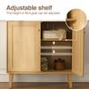 HoeuThien Modern Storage Cabinet Set of 3 Freestanding Accent Cabinets Sideboard Buffet with Faux Marble Top & Adjustable Shelves Wooden Organizer for Dining Room, Living Room Entryway Oak view 4