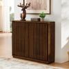 LKTART 39" Walnut Narrow Sideboard Buffet Storage Cabinet for Entryway view 2