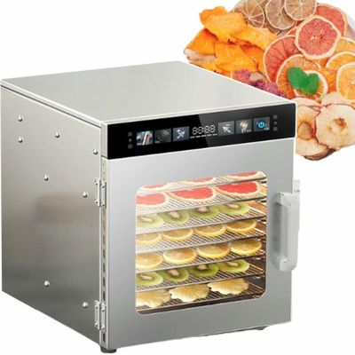 Food Dehydrators, Electric Food Dryer Machine with LED Touch Panel, Commercial Fruit & Meat & Jerky Drying Machine, Stainless Steel for Easy Cleaning, 400W 1000W (8 12 Layers),8 Layer