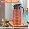 2L/68OZ Stainless Steel Thermal Coffee Carafe, Vacuum Insulated Jug for Hot/Cold Beverages, 24-Hour Temperature Retention for Home, Office & Camping (Red) view 4