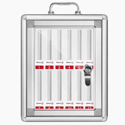Cell Phone Locker Portable 6/12/24/36/48/60 Slots Aluminum Alloy Cell Phone Storage Box Wall-Mounted Employee Mobile Phone Storage Locker(12)
