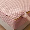 Customizable Quilted Mattress Protector Cover360 Zip Up Sheet Double/Single Mattress CoverTopper Washable Breathable Anti-dust-Pink- 135x200+10cm view 3