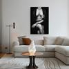 Wewejia - Canvas Painting Wall Art Poster Prints Black Sexy Woman Wall Art Pictures For Bedroom Bar Modern Decoration Ready to Hang 24x32 Inch view 3