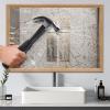 50x70cm, 60x80cm, 70x90cm, 75x100cm, 75x120cm, 80x130cm, 90x150cm Rectangle Wood Framed Vanity Mirror, Wall Mounte Bathroom Mirror, for Living Room, Bedroom, Entryway(75x100cm/29.5x39.4in) view 2