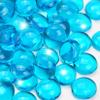 RUOJAS 1LB Ocean Blue Flat Glass Marbles for Vases, Gemstone Beads Vase Filler Decorative Glass Pebbles for Fish Tank, DIY Crafts, Aquarium Decor Rocks view 1