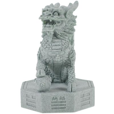 ABOOFAN Stone Unicorn Animal Ornament Garden Decor Small Figurine Small Statue Garden Landscape Decor Garden Statue Garden Sculptures Landscape Decoration Green Sandstone