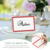 PATIKIL 100Pcs Table Place Cards, 3.5 x 2 Inches Blank Name Place Cards for Table Setting Wedding Reception Buffet, Black view 3