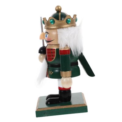 Garneck Wooden Nutcracker Figure Xmas Holiday Desktop Decoration, Black