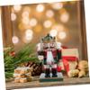 Garneck Wooden Nutcracker Figure Xmas Holiday Desktop Decoration, Black view 3