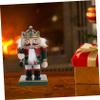 Garneck Wooden Nutcracker Figure Xmas Holiday Desktop Decoration, Black view 4