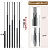 5/8/10pcs Room Divider No Drilling Wall Divider for Room Separation, 135-300cm Heavy Duty Wall Partition Column Floor To Ceiling Hanging Room Deviders Post Space Separator Black(5pcs,255cm/100in/8.37f view 2
