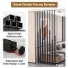 5/8/10pcs Room Divider No Drilling Wall Divider for Room Separation, 135-300cm Heavy Duty Wall Partition Column Floor To Ceiling Hanging Room Deviders Post Space Separator Black(5pcs,255cm/100in/8.37f view 3