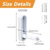 MOROBOR 5pcs Elliptical Folding Wall Hook, Zinc Alloy Folding Invisible Hooks Non-Slip Heavy Duty Foldable Coat Hangers Retractable Support Hanger for Hanging Towels Hats Bags view 2