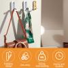 MOROBOR 5pcs Elliptical Folding Wall Hook, Zinc Alloy Folding Invisible Hooks Non-Slip Heavy Duty Foldable Coat Hangers Retractable Support Hanger for Hanging Towels Hats Bags view 3