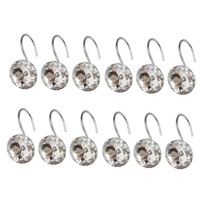 PRETYZOOM 12pcs Shower Curtain Hooks Stylish and Curtain Hangers for Easy Installation Wet Environments Resistant Design for