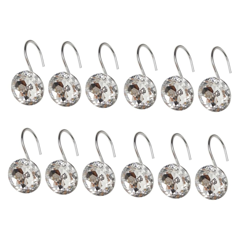 PRETYZOOM 12pcs Shower Curtain Hooks Stylish and Curtain Hangers for Easy Installation Wet Environments Resistant Design for