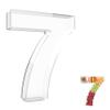 13.8" Extra Large Acrylic Number Charcuterie Board Box, Reusable Fillable Number Cake Candy Dish Display Serving Tray for Birthday Anniversary Party Decoration (7) view 1