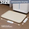 Flamorrow Dehumidifier Drip Pan for Home Dehumidifiers, Hard Plastic Dehumidifier Drain Tray Prevent Leaks, Waterproof Dehumidifiers Mat for Basement Bedroom Protect floor, Beige, 15.5"x10.5" view 2