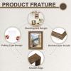 MECCANIXITY Floating Frame, 4 x 4 Inch Natural Wood Pictures Frames for Pressed Flowers Standing Wall Hanging Picture Collection, Walnut view 3