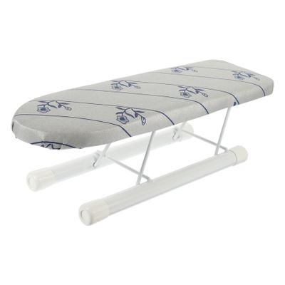 Mini Folding Sleeve Ironing Board for Home, Silver Compact Tabletop