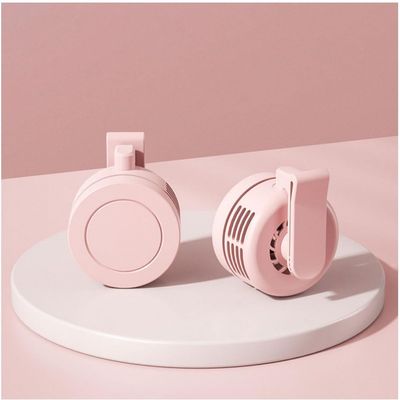 Mini Portable Bladeless Clip Fan - Adjustable & Quiet Waist Fan for Outdoor Activities, Travel, Hiking, Camping, Farm Work - Cherry Blossom Design (Small, Lightweight, USB-Powered) (Cherry Blossom)