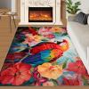 2x3 Macaw Rug - Parrot Doormat Outdoor Entrance, Tropical Avian Laundry Room Carpet Non Slip Accent Throw Rugs for Bathroom Kitchen Sink Front Door view 1