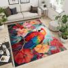 2x3 Macaw Rug - Parrot Doormat Outdoor Entrance, Tropical Avian Laundry Room Carpet Non Slip Accent Throw Rugs for Bathroom Kitchen Sink Front Door view 3