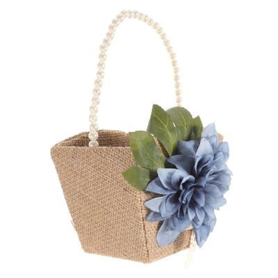 LIFKOME Portable Flower Girl Basket Handle Rustic Design for Weddings and Celebrations for Storing Flowers Petals and More