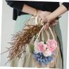 LIFKOME Portable Flower Girl Basket Handle Rustic Design for Weddings and Celebrations for Storing Flowers Petals and More view 3