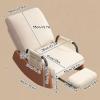 Rocking Chair with Side Bags, Adjustable Backrest Recliner Armchairs, Wide Accent Chair with Retractable Pedals, for Offices, Cafes, Reception Rooms view 2