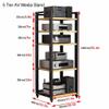 140cm High AV Media Cabinet Stand Stereo Racks Audio Tower Rack Corner TV Stand Modern Audio Component Rack for Living, Gaming, Recording Room(Red Walnut,6 Tier H55.1in) view 2