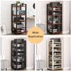 140cm High AV Media Cabinet Stand Stereo Racks Audio Tower Rack Corner TV Stand Modern Audio Component Rack for Living, Gaming, Recording Room(Red Walnut,6 Tier H55.1in) view 3