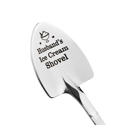 Husband's Ice Cream Shovel Spoon Husband Father's Day Gifts from Wife Boyfriend Ice Cream Spoon Gift for Husband Birthday Gift Ideas Hubby Engraved Spoons Shovels Gifts for Men Him