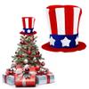 Prndkhn Patriotic Star Hat Tree Topper, 4th of July Hat Tree Topper, Red White Blue Christmas Tree Decoration, Memorial Day Tree Decorations,Independence Day Tree Toppers for Holiday Party Supplies view 1