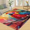 3x5 Macaw Area Rug - Parrot Outdoor Rug for Porch, Tropical Avian Area Rug Washable Non Slip for Bedroom Kitchen Living Room Entryway view 2