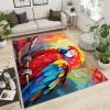 3x5 Macaw Area Rug - Parrot Outdoor Rug for Porch, Tropical Avian Area Rug Washable Non Slip for Bedroom Kitchen Living Room Entryway view 3