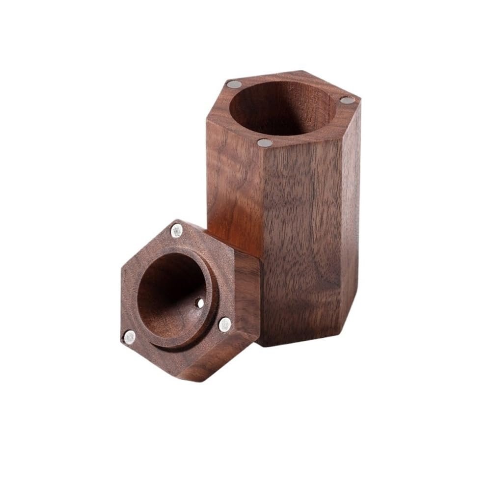 YNWDBY Toothpick Holder Black Walnut Magnetic Toothpick Box Simple Toothpick Holder Tooth Pick Dispensers