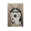 Husky with Toilet Paper Roll in Mouth, Toilet Humor, Siberian Husky Bathroom Print, Gift for Dog Lovers Canvas Wall Art Posters And Prints Room Aesthetic Bedroom Office Decor Unframe 12x18inch(30x45cm) view 1