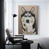 Husky with Toilet Paper Roll in Mouth, Toilet Humor, Siberian Husky Bathroom Print, Gift for Dog Lovers Canvas Wall Art Posters And Prints Room Aesthetic Bedroom Office Decor Unframe 12x18inch(30x45cm) view 3