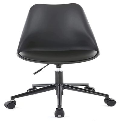 AWEECQ Office Chair Computer Chair Armless Office Desk Chair with Wheels Mid Back PU Leather Computer Chair Adjustable Swivel Task Chair for Home Office Executive Chair