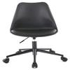 AWEECQ Office Chair Computer Chair Armless Office Desk Chair with Wheels Mid Back PU Leather Computer Chair Adjustable Swivel Task Chair for Home Office Executive Chair view 1