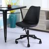 AWEECQ Office Chair Computer Chair Armless Office Desk Chair with Wheels Mid Back PU Leather Computer Chair Adjustable Swivel Task Chair for Home Office Executive Chair view 2