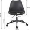 AWEECQ Office Chair Computer Chair Armless Office Desk Chair with Wheels Mid Back PU Leather Computer Chair Adjustable Swivel Task Chair for Home Office Executive Chair view 3